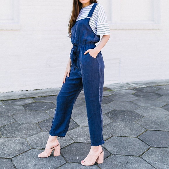 “Wild Honey” Jumpsuit- Navy - Picture 2 of 6